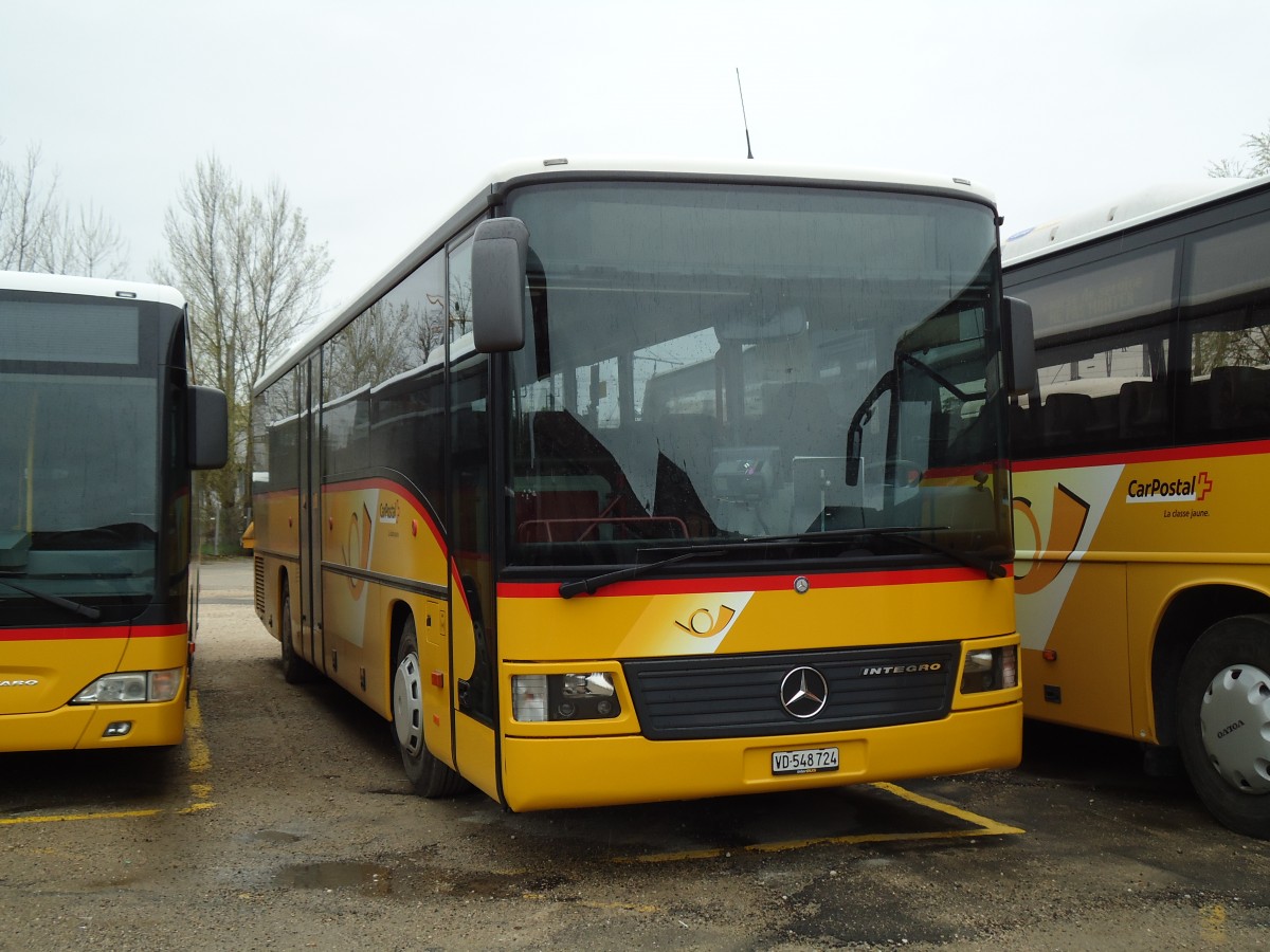 (143'891) - CarPostal Ouest - VD 548'724 - Mercedes am 27. April 2013 in Yverdon, Garage