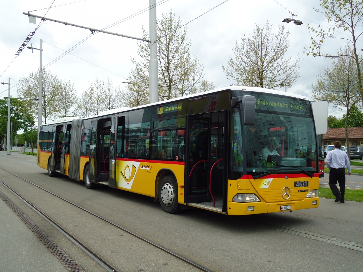 (144'046) - Bernmobil, Bern (CarPostal Ouest) - Nr. 4631/VD 111'241 - Mercedes (ex PostAuto Bern Nr. 631; ex P 27'005) am 11. Mai 2013 in Bern, Guisanplatz