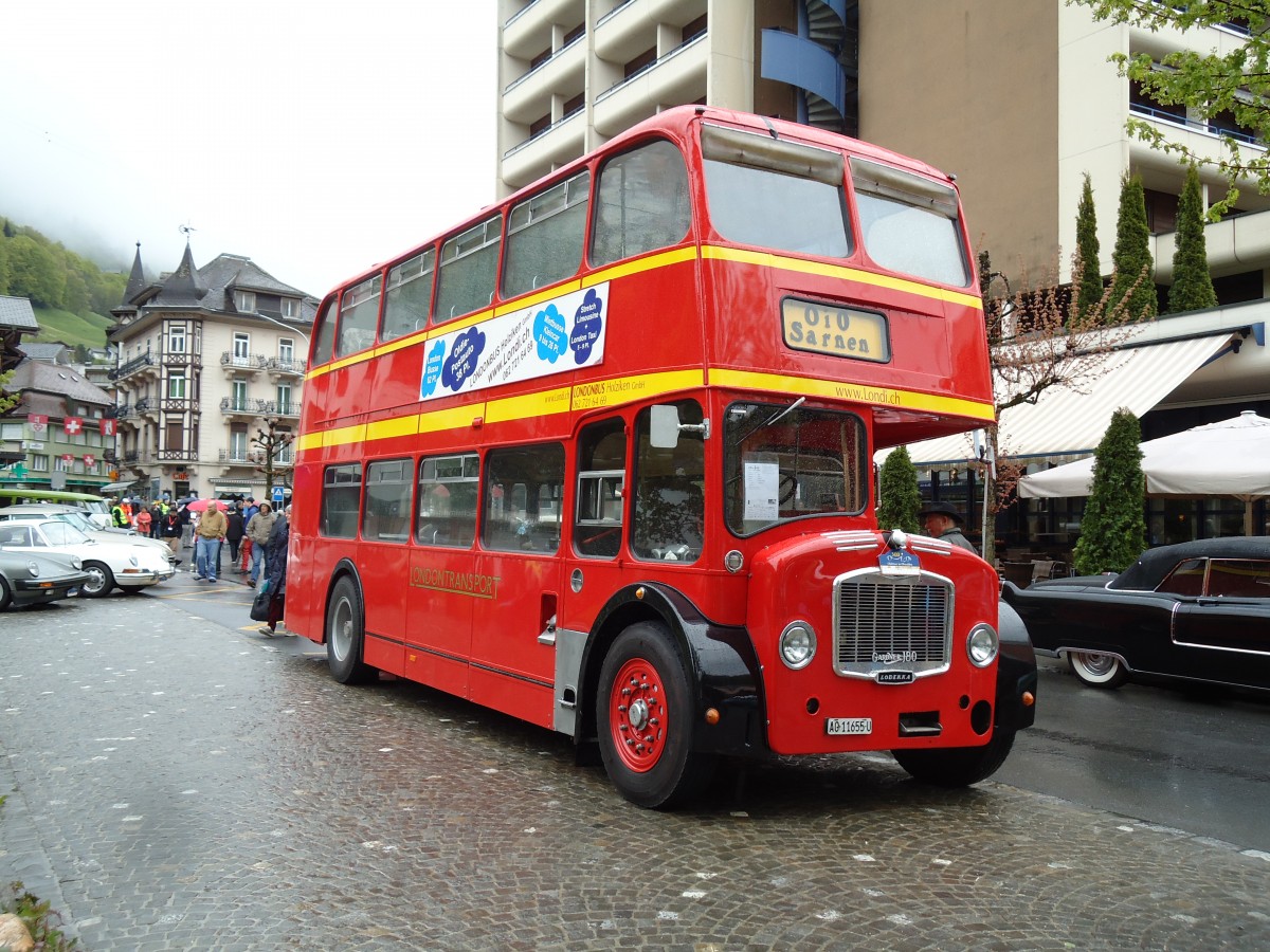 (144'242) - Londonbus, Holziken - AG 11'655 U - Lodekka (ex Londonbus) am 19. Mai 2013 in Engelberg, OiO