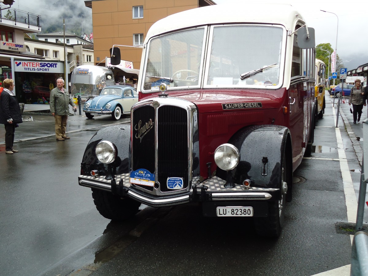 (144'273) - Bechter, Kriens - LU 82'380 - Saurer/Krapf (ex Mnch, D-Marienberg; ex Spirig, Widnau; ex RhV Altsttten Nr. 33; ex Thr, Eichberg) am 19. Mai 2013 in Engelberg, OiO