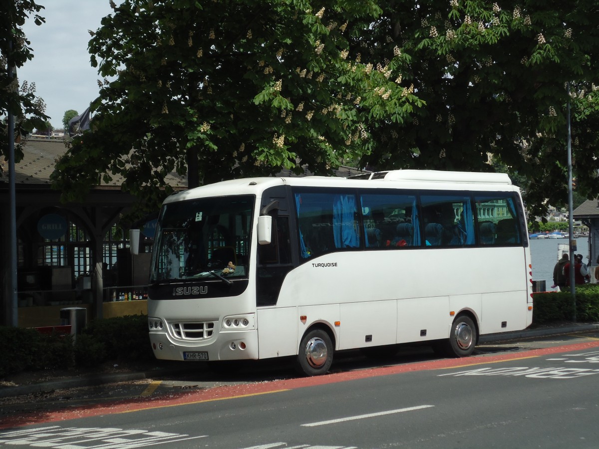 (144'351) - Aus Ungarn: ??? - KHR-570 - Isuzu am 19. Mai 2013 beim Bahnhof Luzern