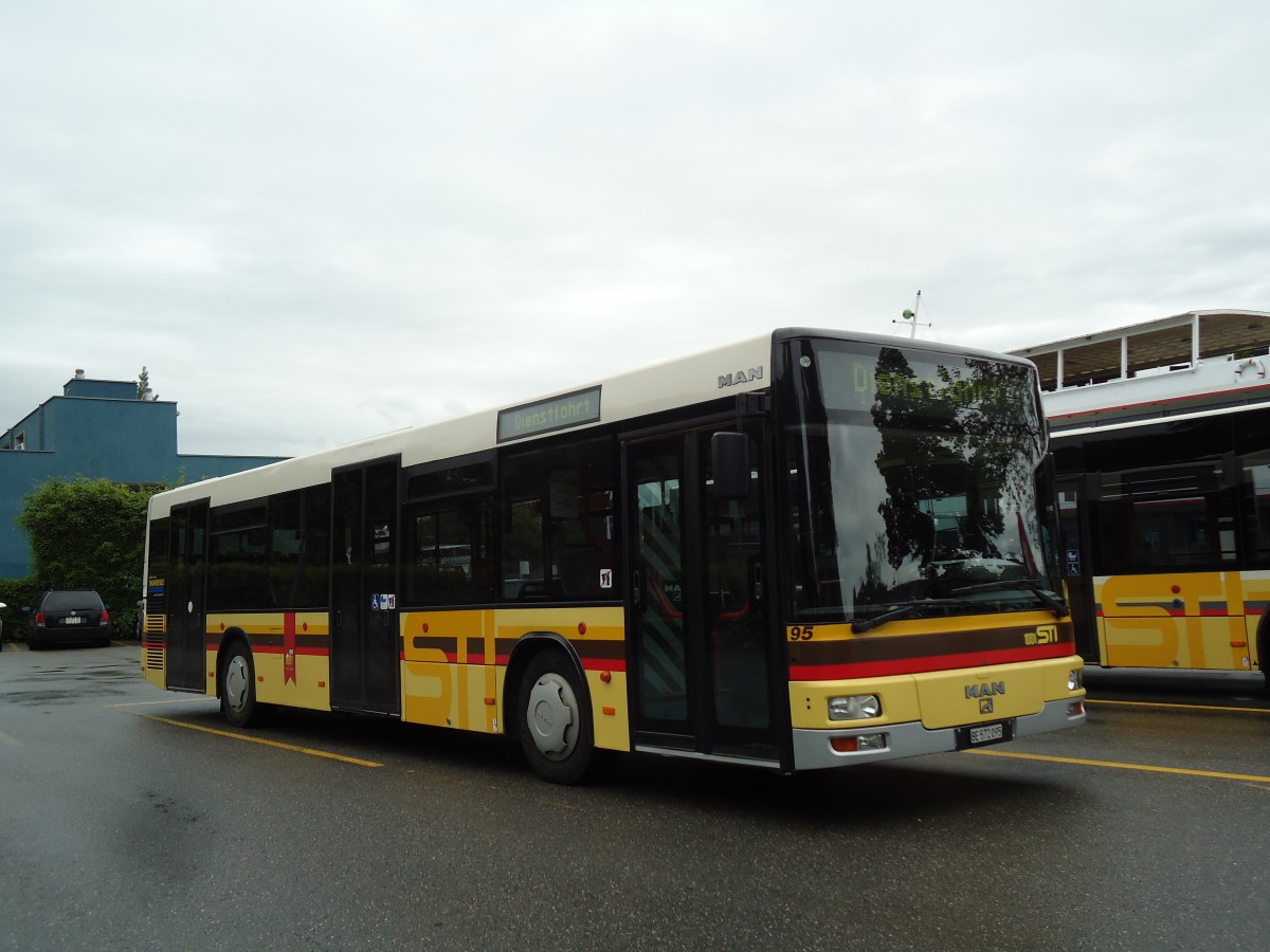 (144'893) - STI Thun - Nr. 95/BE 572'095 - MAN am 10. Juni 2013 bei der Schifflndte Thun