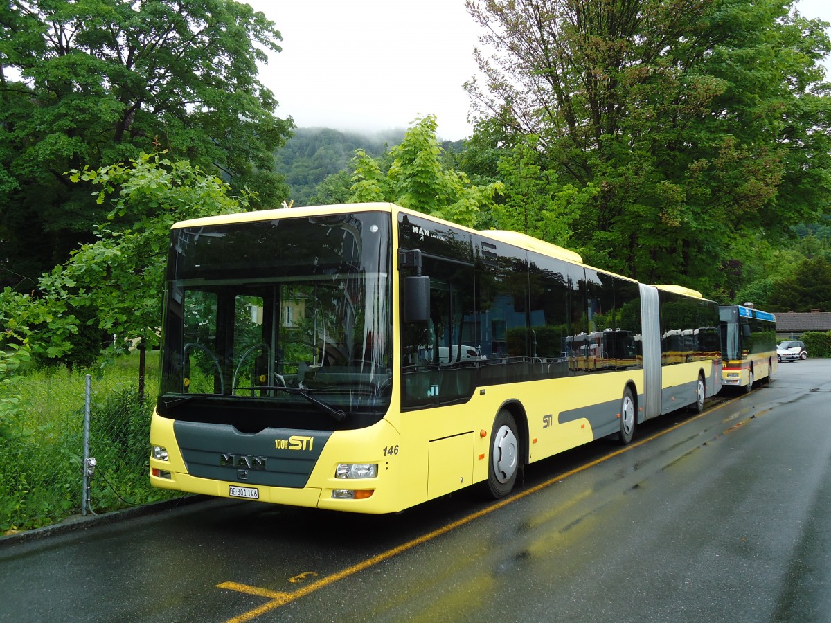 (144'895) - STI Thun - Nr. 146/BE 801'146 - MAN am 10. Juni 2013 bei der Schifflndte Thun