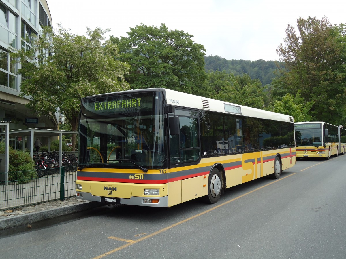 (144'984) - STI Thun - Nr. 101/BE 577'101 - MAN am 11. Juni 2013 bei der Schifflndte Thun