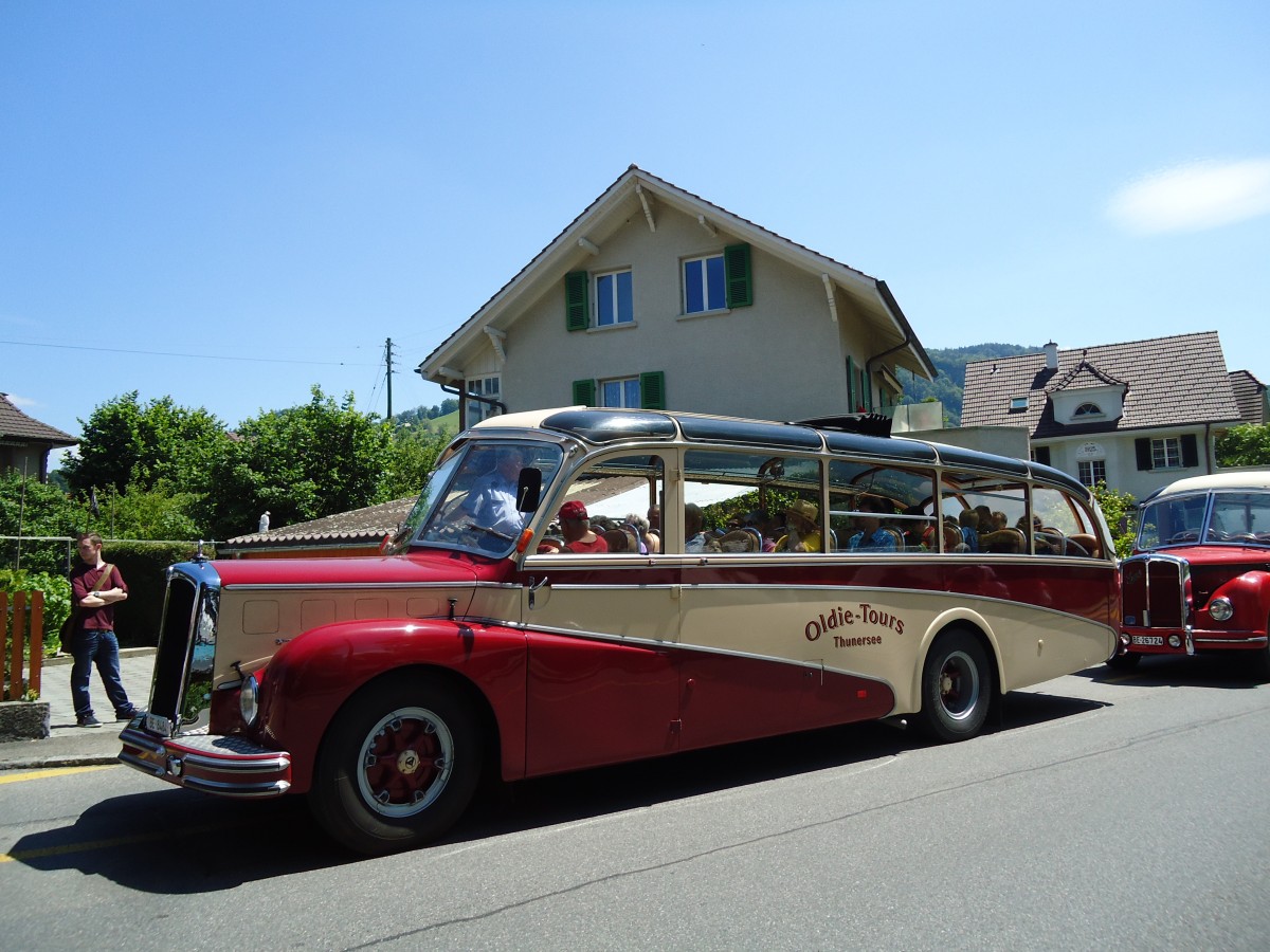 (145'139) - Reusser, Thun - BE 8484 - Saurer/R&J (ex Hsler, Menziken) am 16. Juni 2013 in Thun, Garage STI