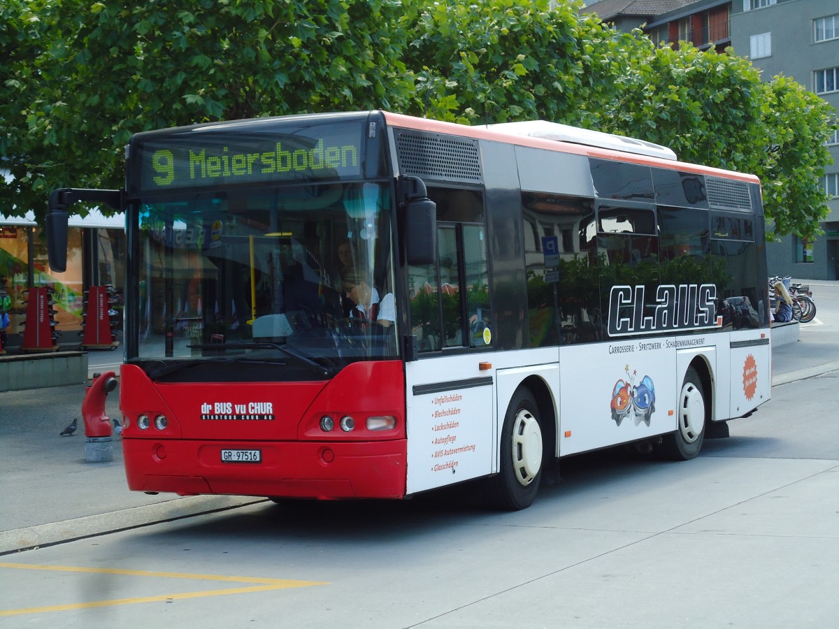 (145'232) - SBC Chur - Nr. 16/GR 97'516 - Neoplan (ex Nr. 120; ex Nr. 99; ex Nr. 112) am 17. Juni 2013 beim Bahnhof Chur