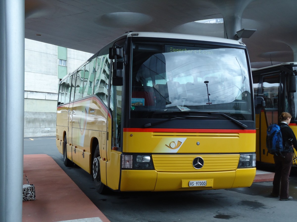 (145'311) - BUS-trans, Visp - VS 97'000 - Mercedes (ex Zimmermann, Visperterminen) am 22. Juni 2013 beim Bahnhof Visp