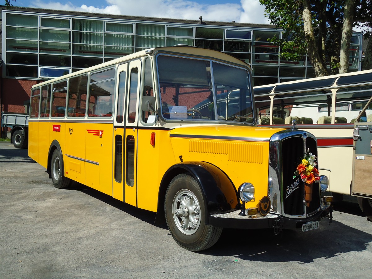 (145'384) - CarPostal Ouest - VD 504'161 - Berna/R&J (ex Fuchser, Aegerten; ex Wohlgemuth, Hochwald) am 22. Juni 2013 in Aigle, Saurertreffen