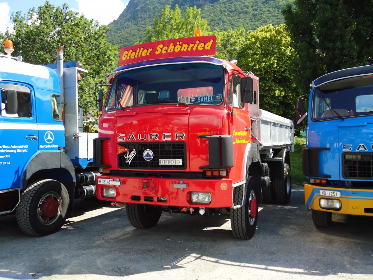 (145'409) - Gfeller, Sch�nried - BE 361'467 - Saurer am 22. Juni 2013 in Aigle, Saurertreffen