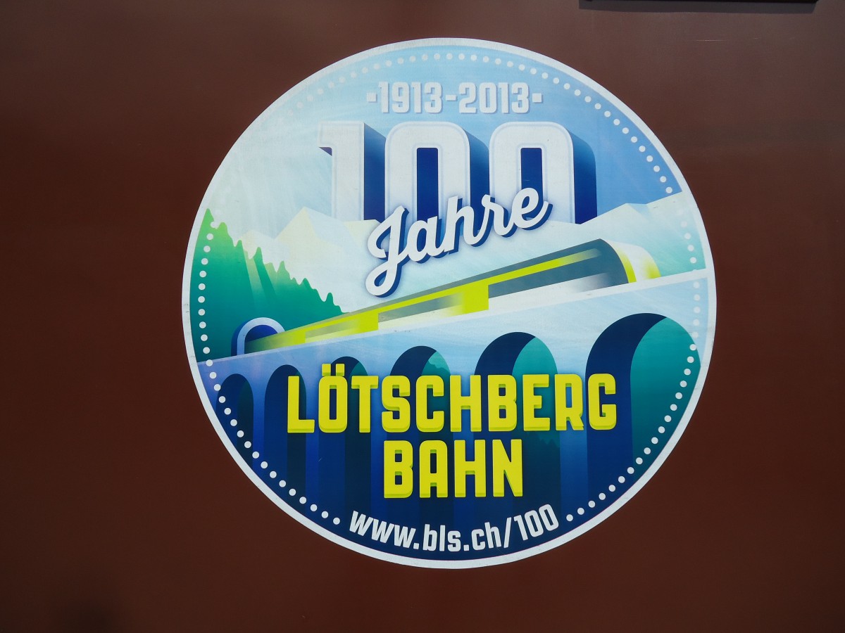 (145'570) - Jubil�umslogo 100 Jahre BLS am 30. Juni 2013