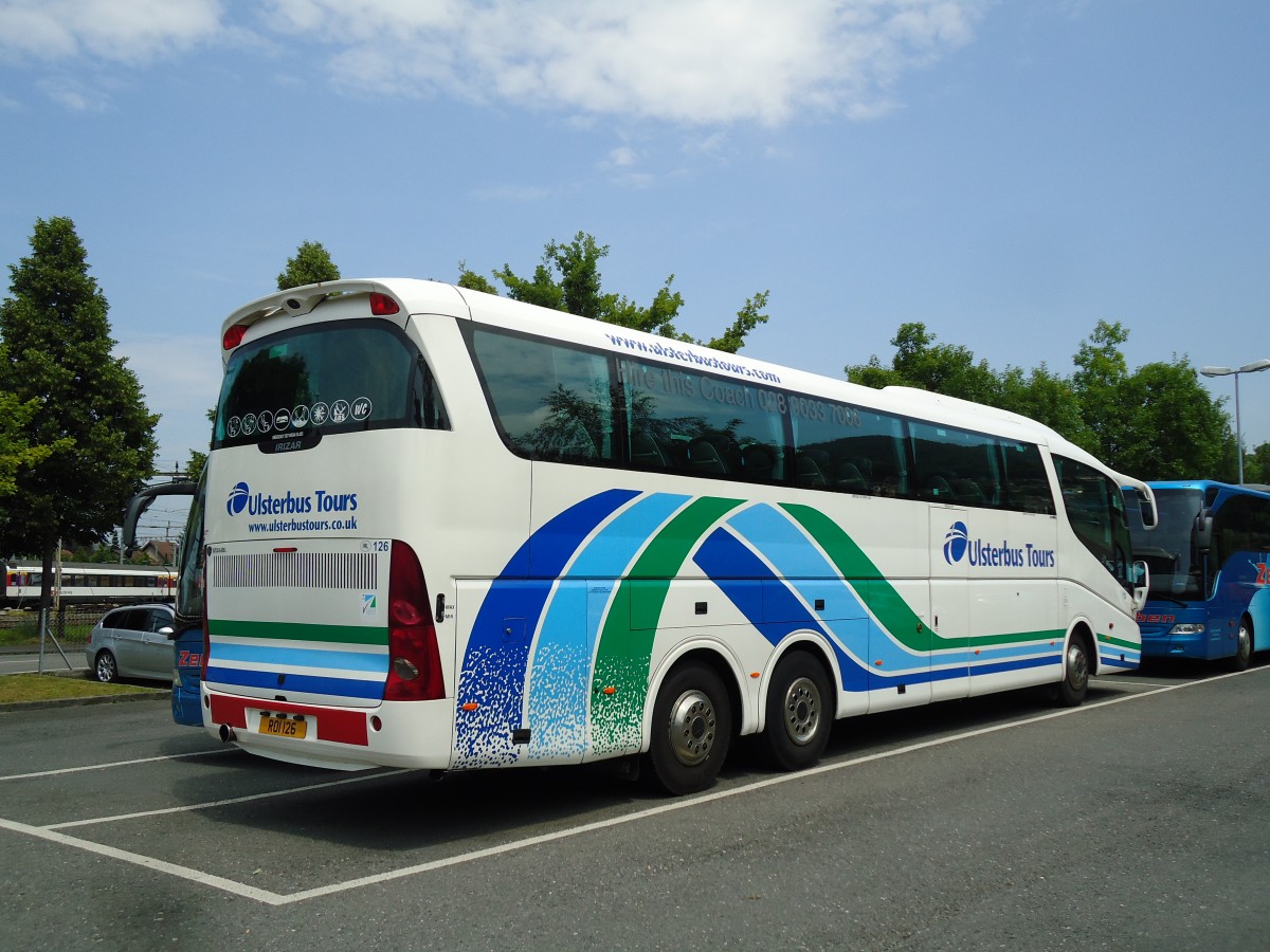 (145'732) - Aus England: Ulsterbus - Nr. 126/R01 126 - Scania/Irizar am 10. Juli 2013 in Thun, Seestrasse