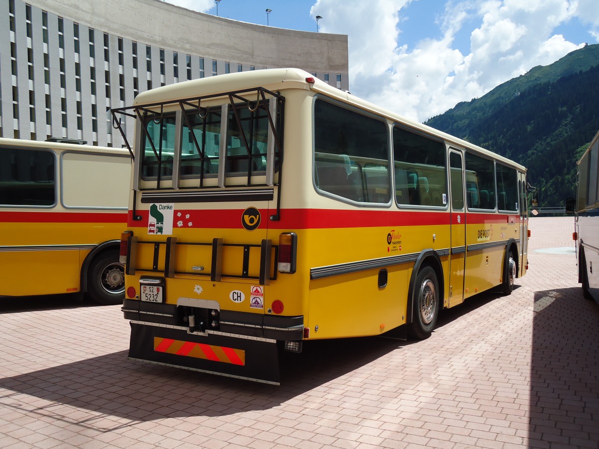 (145'921) - Fssler, Unteriberg - Nr. 6/SZ 5232 - Saurer/R&J (ex Schrch, Gutenburg Nr. 6; ex P 24'358) am 20. Juli 2013 in Airolo, Caserna