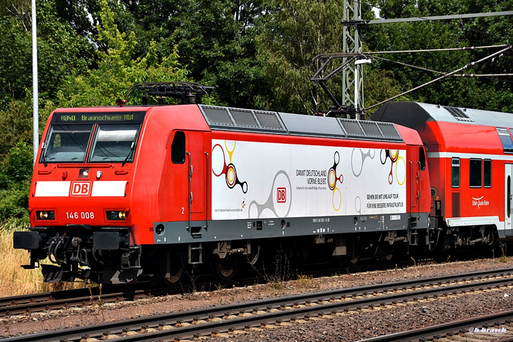 146 008 mit den RE nach braunschweig,in niederndodeleben,22.06.16 