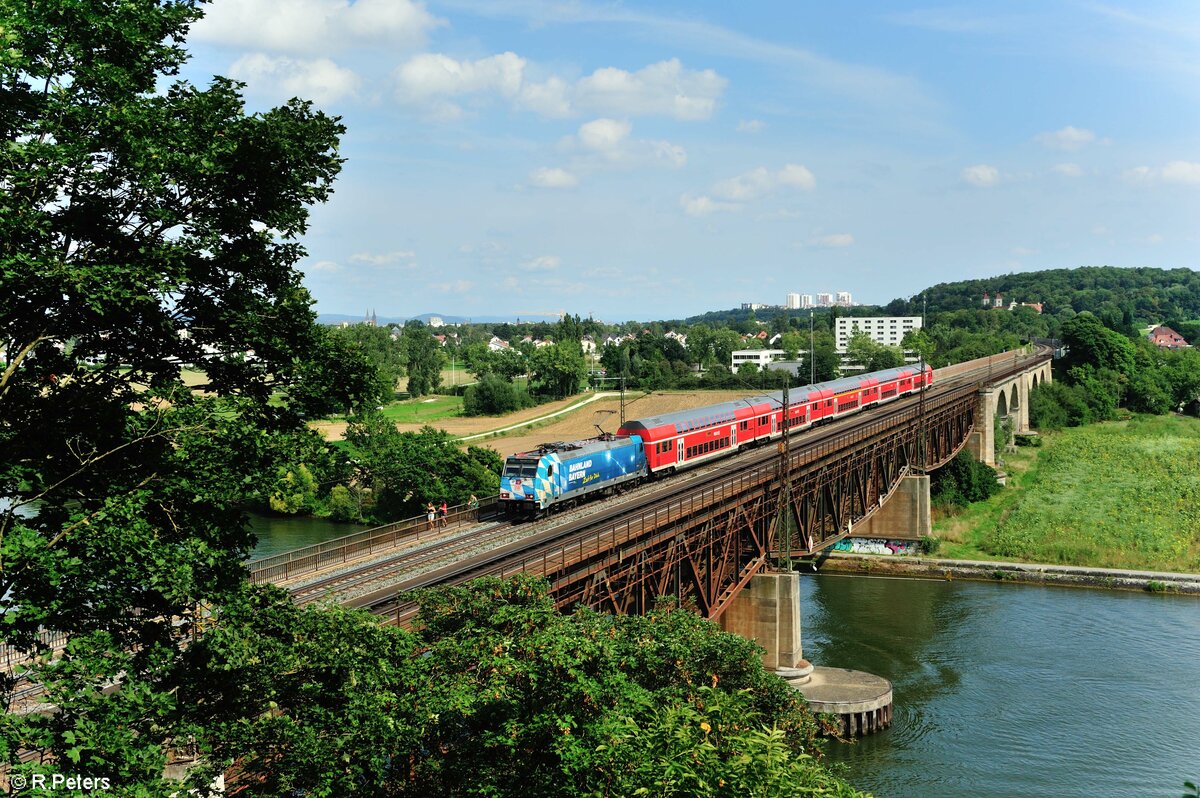 146 246-4  Bahnland Bayern  verlässt Regensburg als RE50 RE4858 München - Nürnberg. 21.08.21