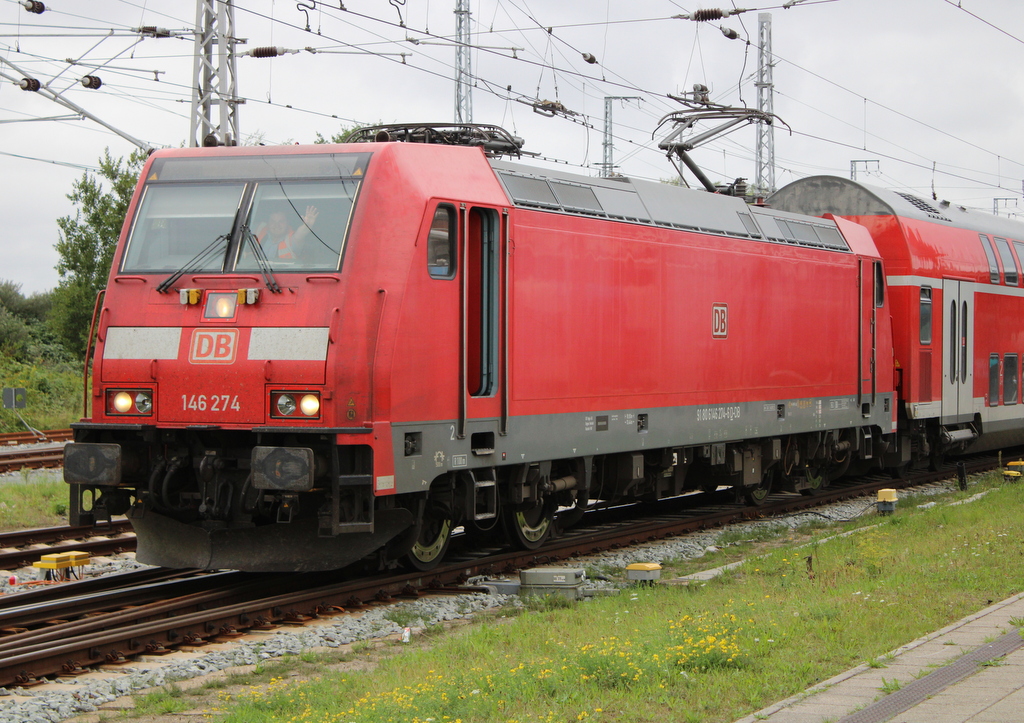 146 274 am 28.08.2022 im Rostocker Hbf.