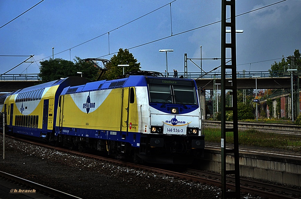 146 534-3 fuhr vom bhf hh-harburg nach lüneburg,datum 30.09.14