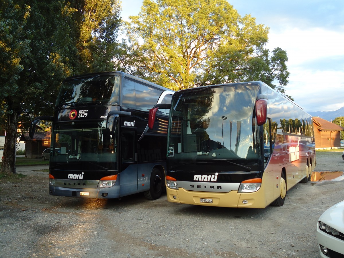 (146'287) - Marti, Kallnach - Nr. 4/BE 572'204 - Setra am 10. August 2013 in Thun, Lachenwiese