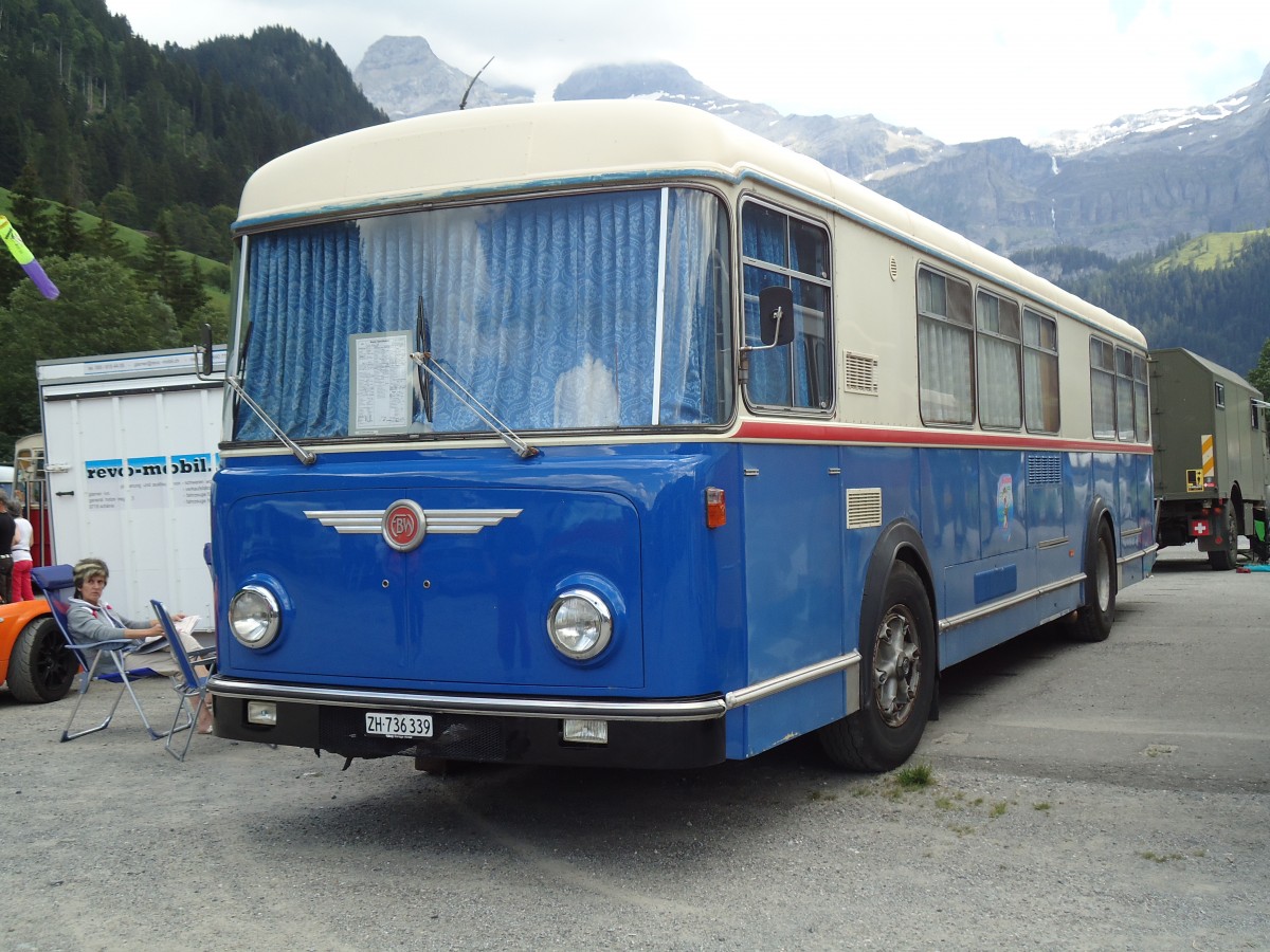 (146'350) - Oswald, Hausen a.A. - ZH 736'339 - FBW/Hess (ex AAGR Rothenburg Nr. 44) am 17. August 2013 in Lenk, Metschbahnen