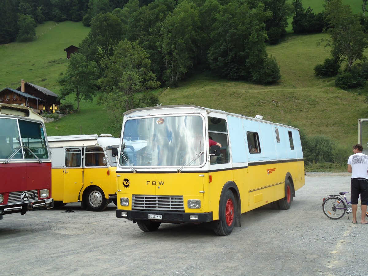 (146'361) - Wucher, Schnis - SG 377'677 - FBW/Hess (ex Schr, Ettenhausen; ex Fehlmann, Brittnau; ex Landolt, Langenthal; ex P 24'174) am 17. August 2013 in Lenk, Metschbahnen