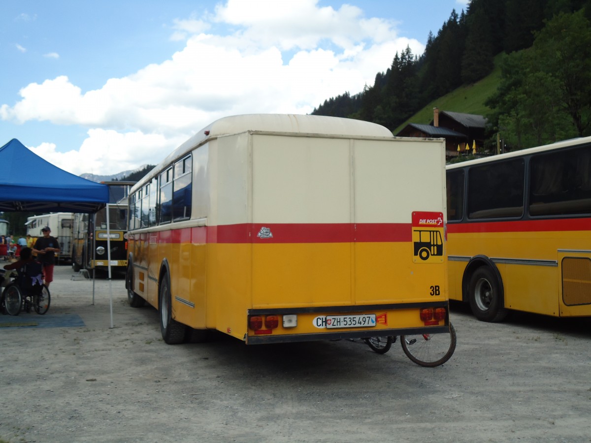 (146'378) - Spillmann, Dllikon - ZH 535'497 - FBW/Tscher (ex Abderhalden, Jonschwil; ex Schregenberger, Degersheim; ex P 25'520) am 17. August 2013 in Lenk, Metschbahnen