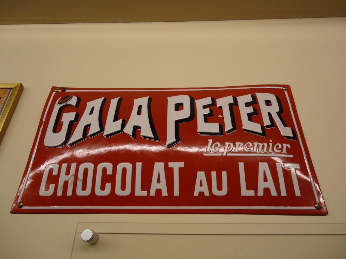 (146'532) - Gala Peter-Schild am 26. August 2013 in Broc, Nestl�