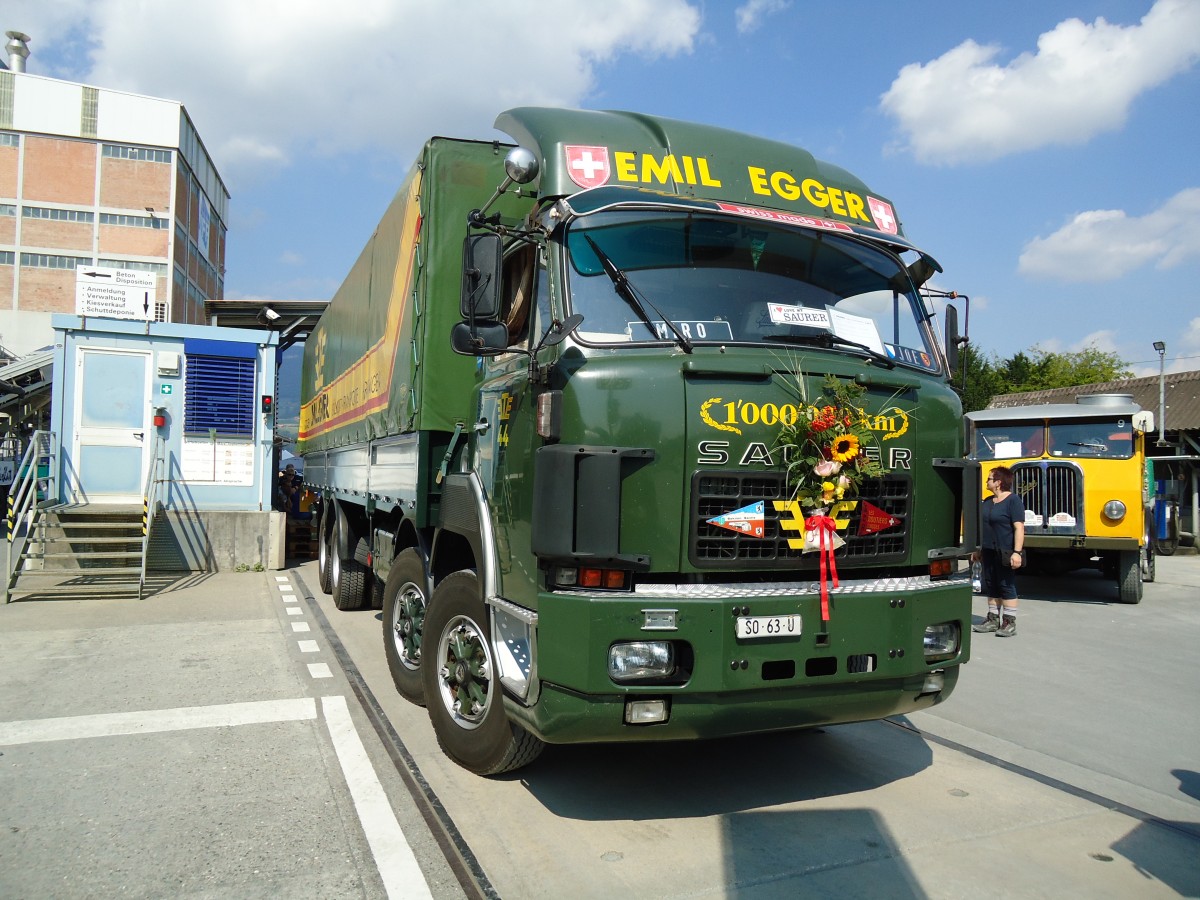 (146'716) - Egger - Nr. 44/SO 63 U - Saurer am 31. August 2013 in Niederbipp, Saurertreffen
