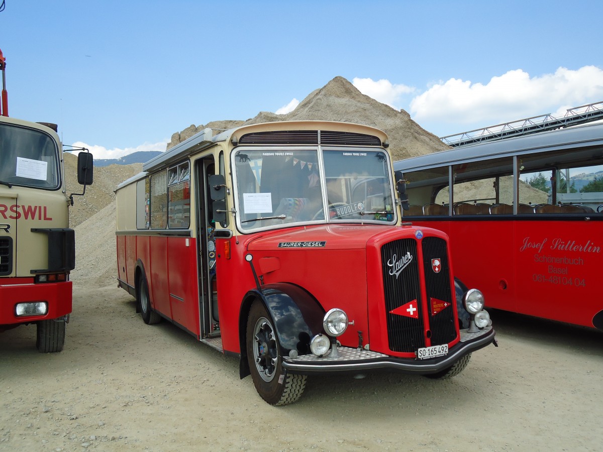 (146'737) - Hert, Messen - SO 165'492 - Saurer/Hess (ex Frey, Messen; ex Steiner, Messen) am 31. August 2013 in Niederbipp, Saurertreffen