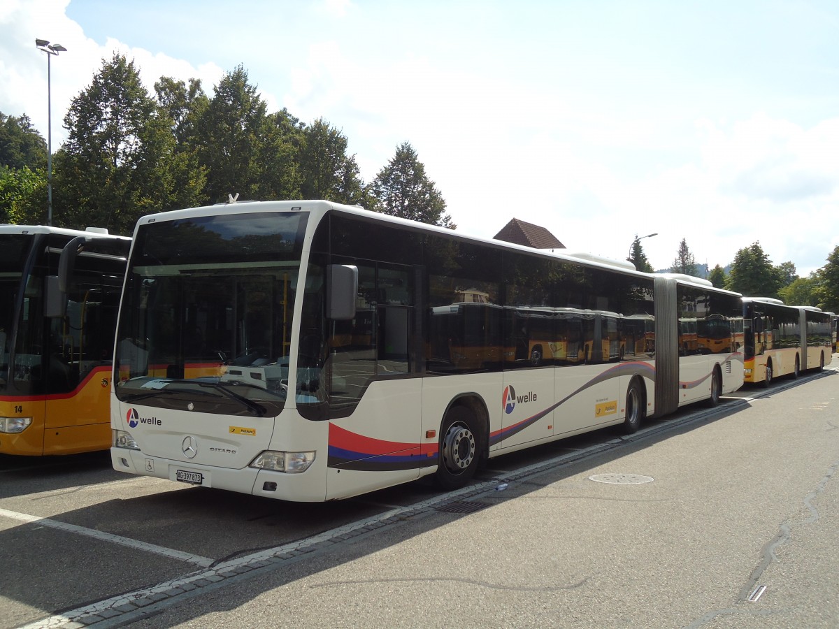 (146'964) - Twerenbold, Baden - Nr. 22/AG 397'873 - Mercedes (ex Geissmann, Mellingen Nr. 22) am 1. September 2013 in Burgdorf, Markthalle