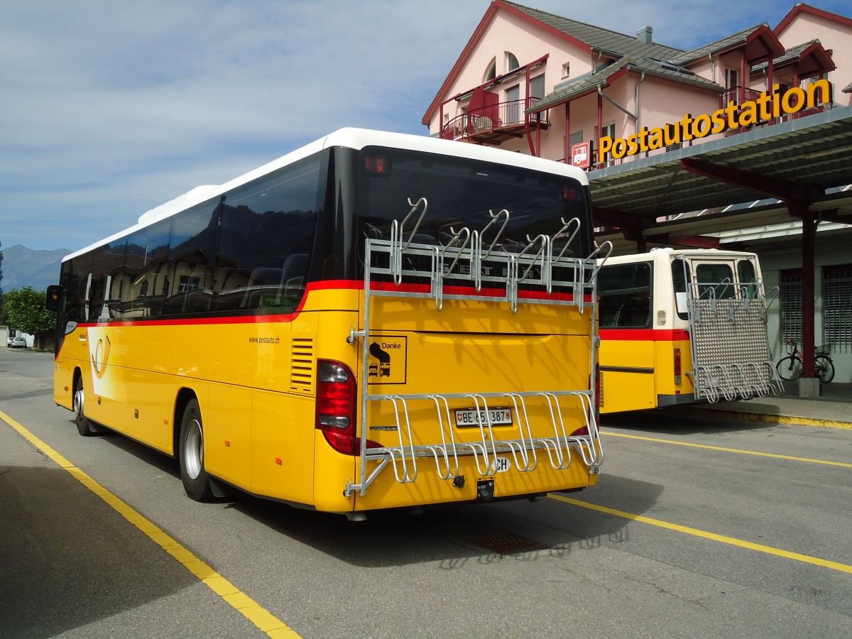 (147'002) - PostAuto Bern - BE 653'387 - Setra am 2. September 2013 in Meiringen, Postautostation