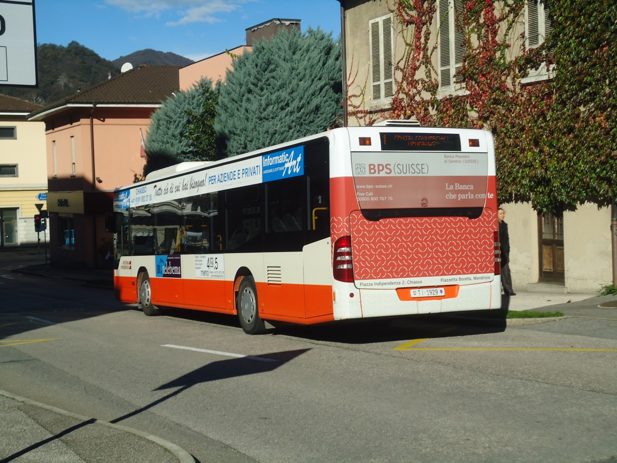 (147'849) - AMSA Chiasso - Nr. 29/TI 1929 - Mercedes am 6. November 2013 beim Bahnhof Mendrisio