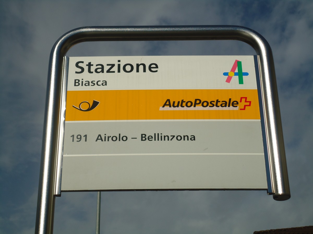 (147'863) - PostAuto-Haltestelle - Biasca, Stazione - am 6. November 2013