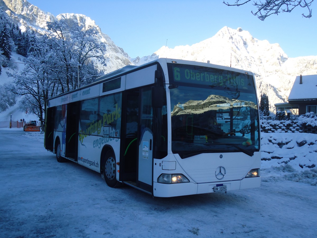 (148'518) - EAB Engelberg - Nr. 6/OW 10'260 - Mercedes (ex TPL Lugano Nr. 10) am 27. Dezember 2013 in Engelberg, Titlisbahnen