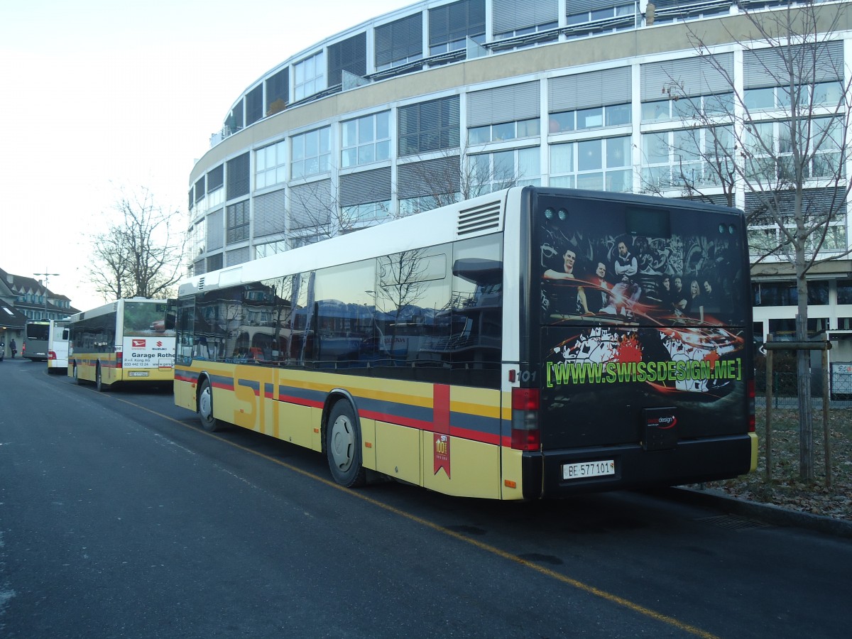 (148'602) - STI Thun - Nr. 101/BE 577'101 - MAN am 31. Dezember 2013 bei der Schifflndte Thun