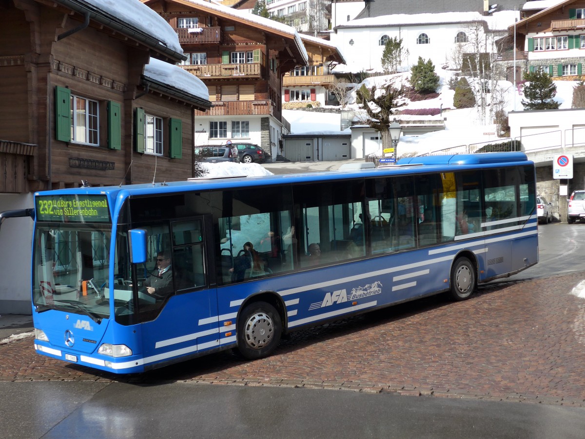 (148'856) - AFA Adelboden - Nr. 35/BE 19'692 - Mercedes (ex Nr. 1) am 15. Februar 2014 beim Autobahnhof Adelboden