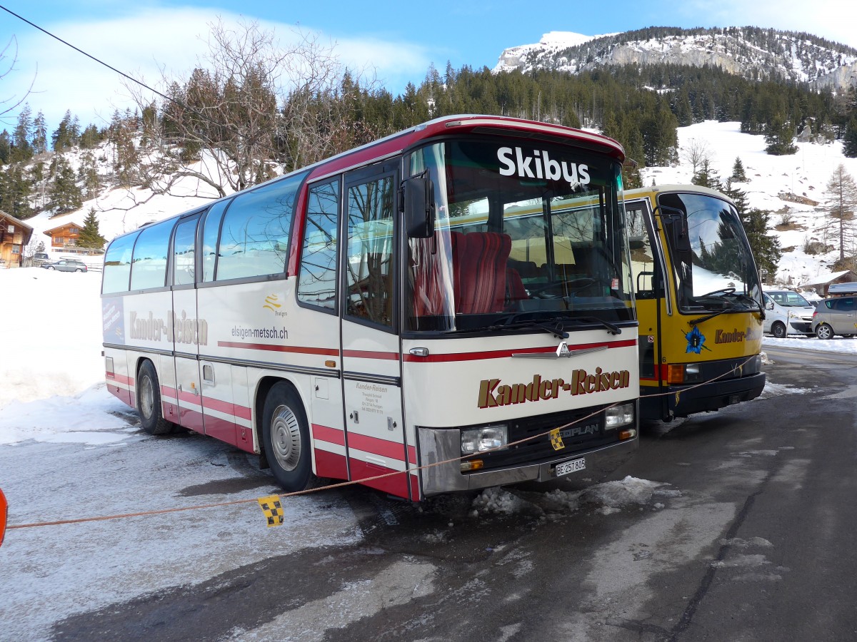 (149'034) - Kander-Reisen, Frutigen - Nr. 1/BE 257'805 - Neoplan (ex Mller, Heiden) am 22. Februar 2014 in Achseten, Elsigbach