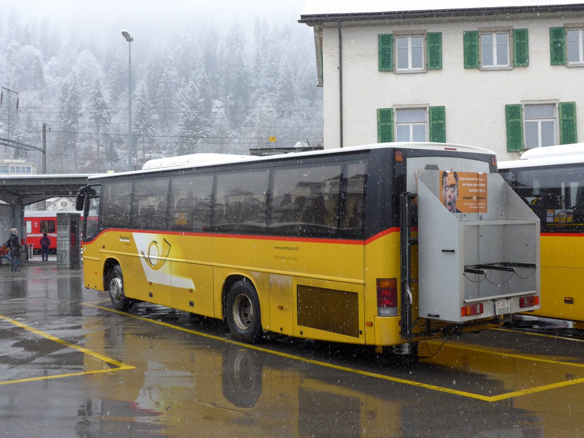 (149'076) - Fontana, Ilanz - Nr. 3/GR 80'800 - Volvo (ex Nr. 11) am 1. Mrz 2014 beim Bahnhof Ilanz