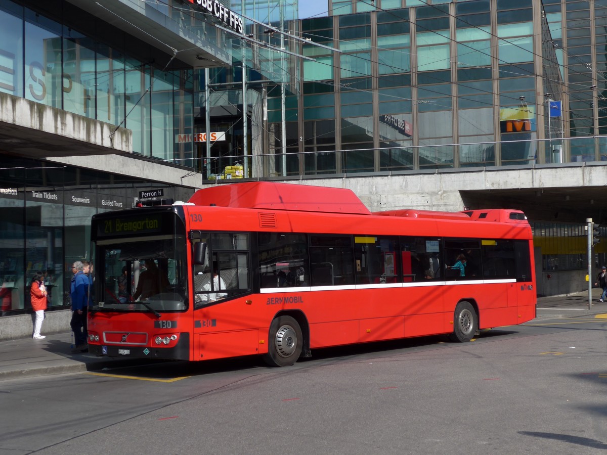 (149'633) - Bernmobil, Bern - Nr. 130/BE 624'130 - Volvo am 13. April 2014 beim Bahnhof Bern