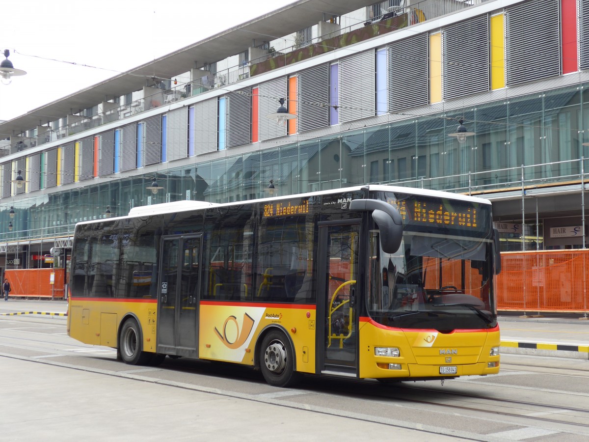 (149'722) - PostAuto Ostschweiz - TG 158'041 - MAN/Gppel am 21. April 2014 beim Bahnhof Frauenfeld