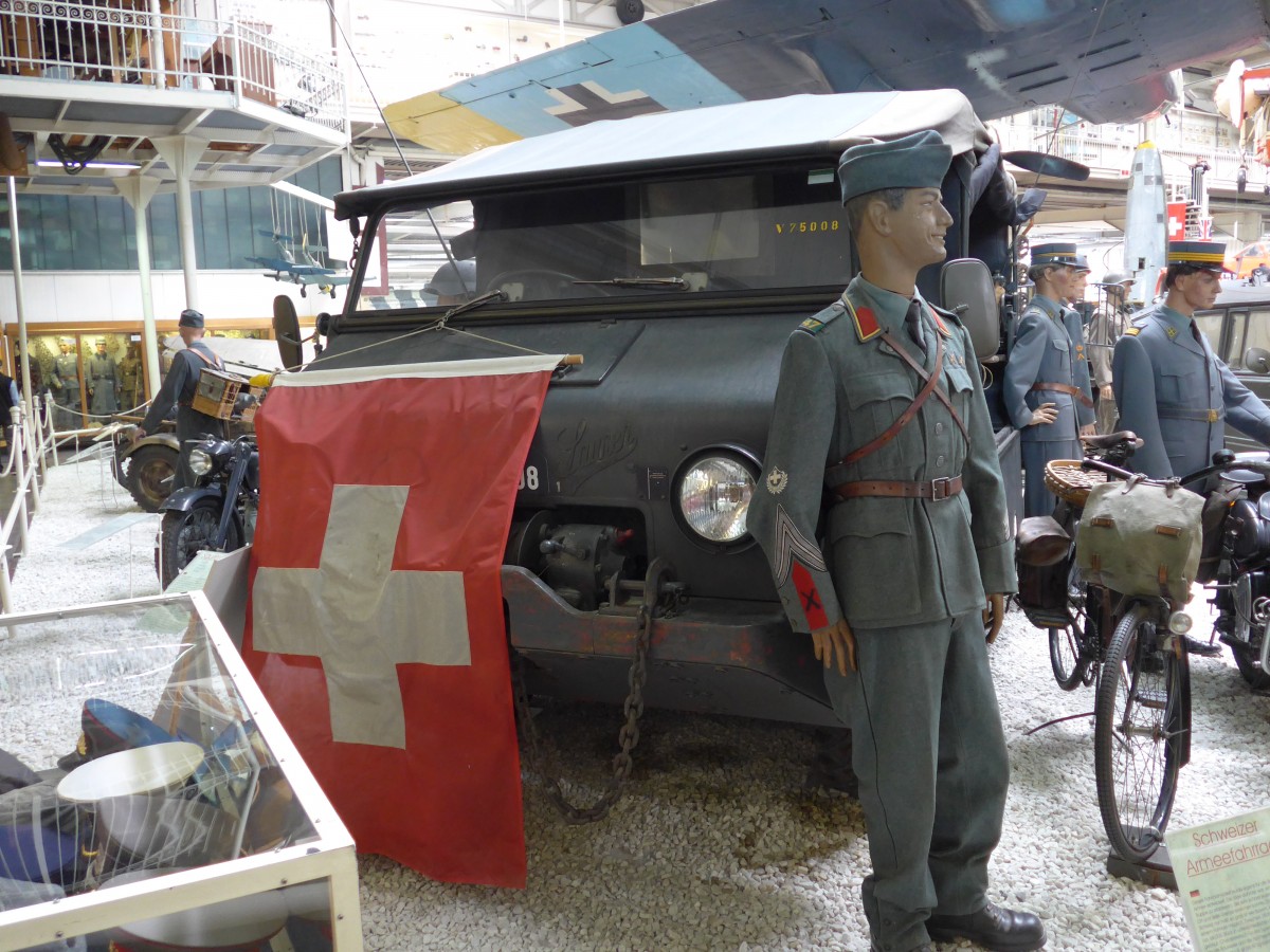(149'921) - Schweizer Armee - M+75'008 - Saurer am 25. April 2014 in Sinsheim, Museum
