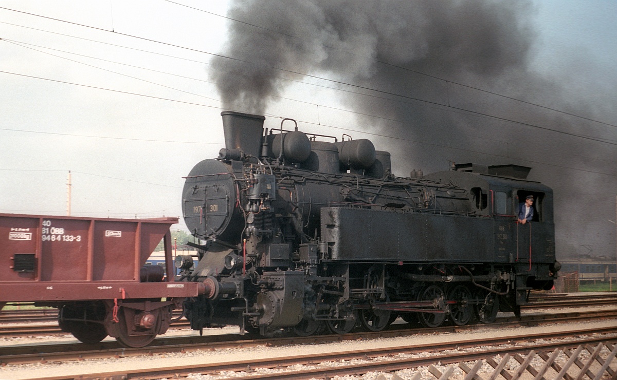 150 Jahre Eisenbahn in Österreich: ÖBB 197.301 Strasshof 12.09.1987