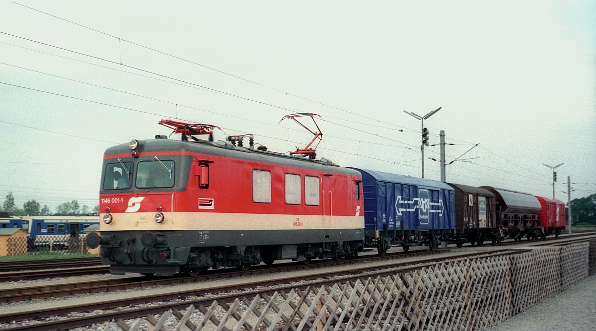 150 Jahre Eisenbahn in Österreich: ÖBB 1146.01 Strasshof 12.09.1987