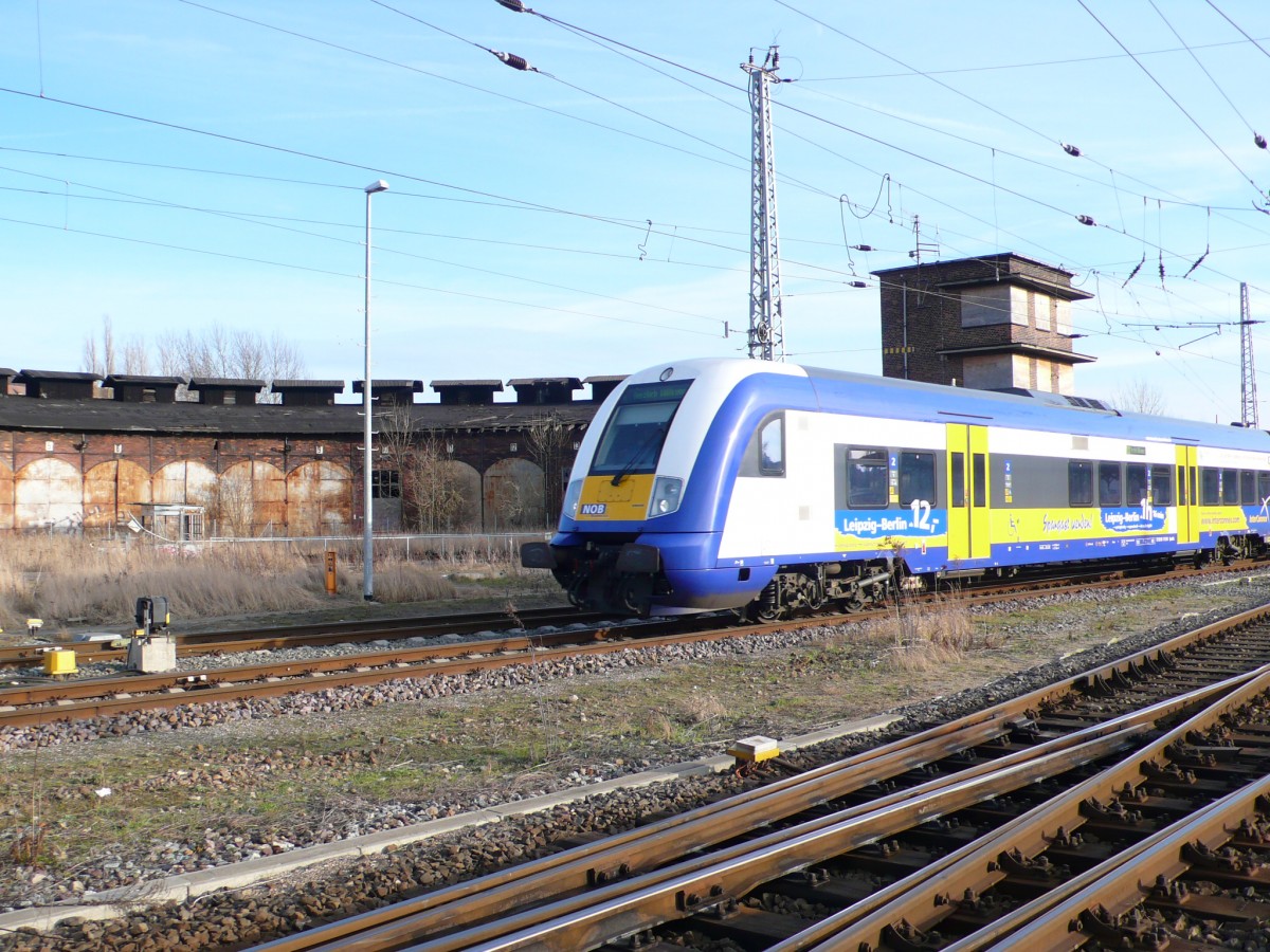 15.01.2008 Der Interconnex hier in Gstrow auf dem Weg nach Warnemnde,