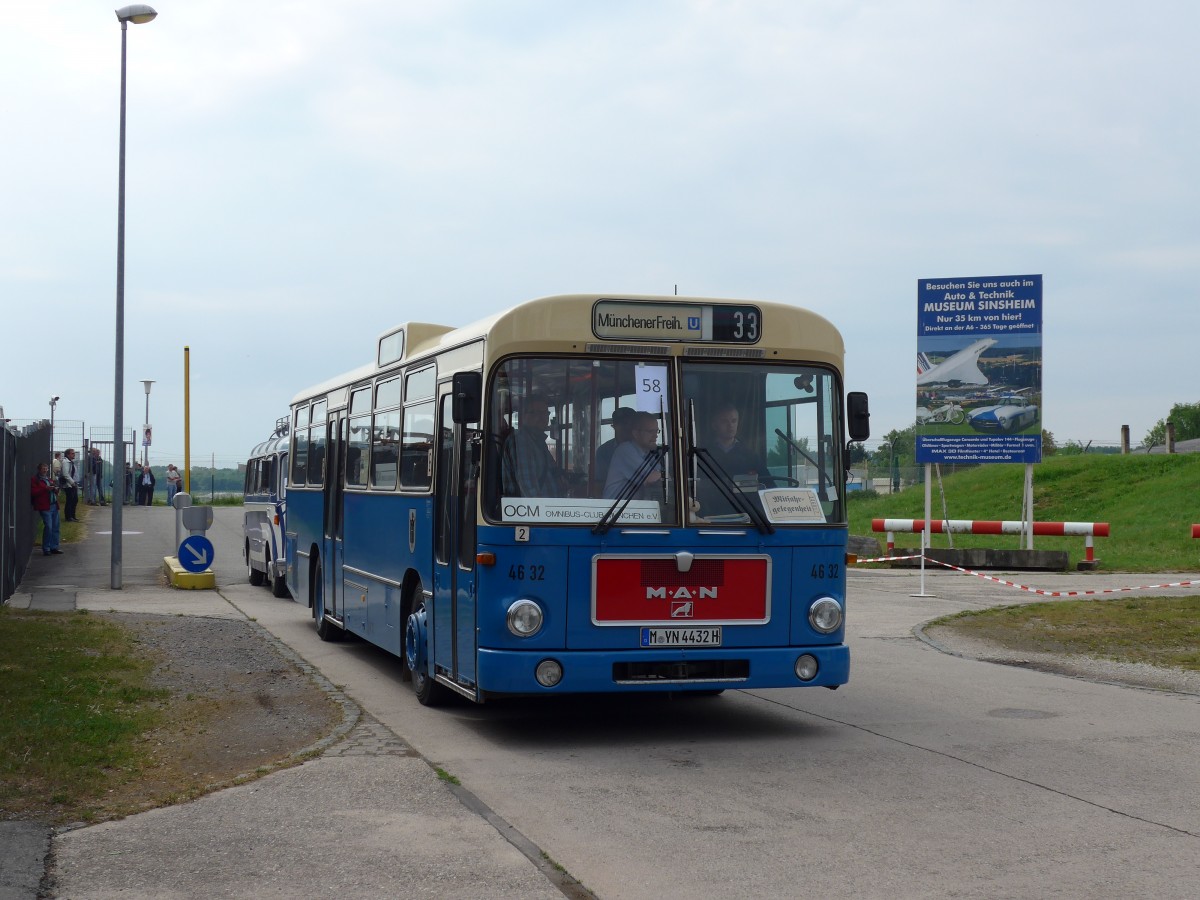 (150'198) - MVG Mnchen (OCM) - Nr. 4632/M-YN 4432H - MAN am 26. April 2014 in Speyer, Technik-Museum