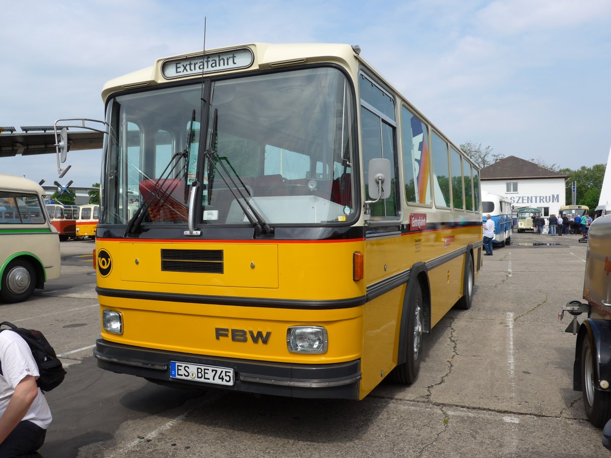 (150'232) - Fischer, Weilheim - ES-BE 745 - FBW/Hess (ex Tiemann, Oetwil Nr. 21; ex Roki, Heimberg; ex P 23'421) am 26. April 2014 in Speyer, Technik-Museum