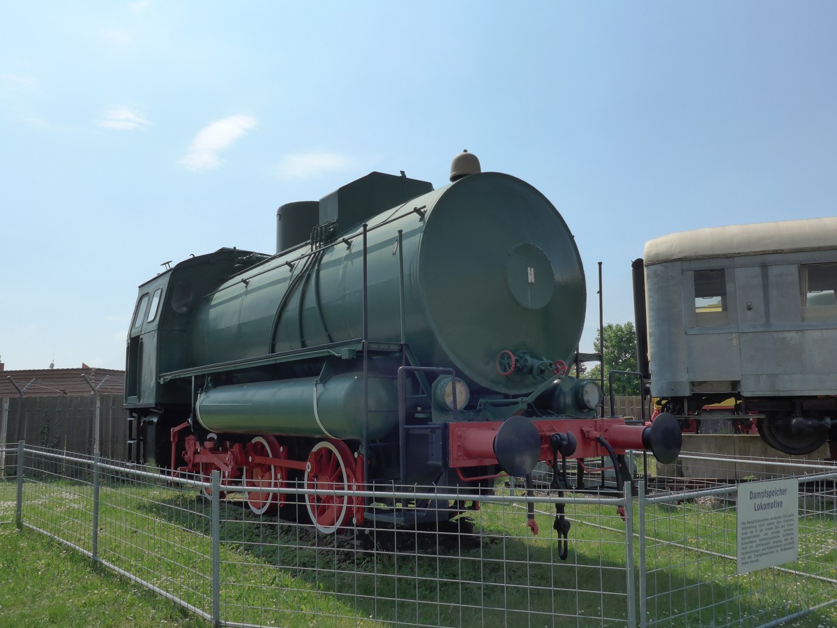 (150'388) - Dampfspeicherlokomotive am 26. April 2014 in Speyer, Technik-Museum