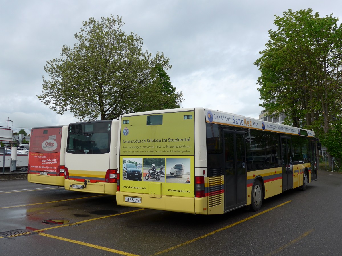 (150'650) - STI Thun - Nr. 98/BE 577'098 - MAN am 12. Mai 2014 bei der Schifflndte Thun