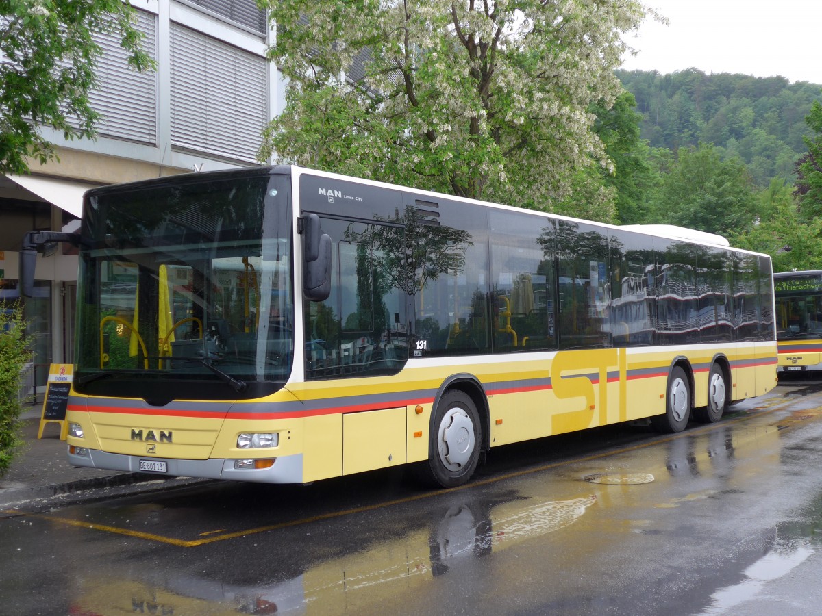 (150'765) - STI Thun - Nr. 131/BE 801'131 - MAN am 26. Mai 2014 bei der Schifflndte Thun