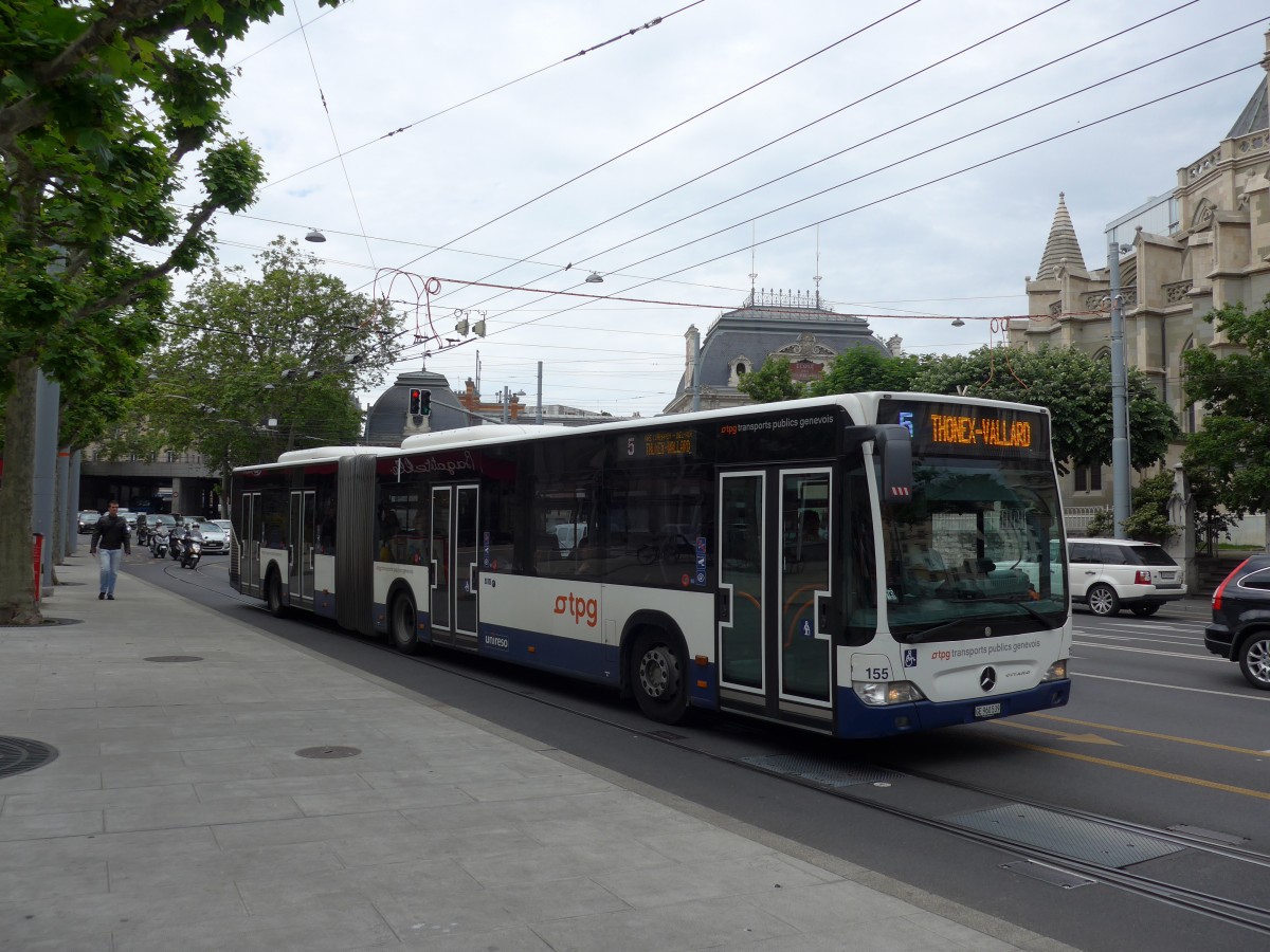 (150'856) - TPG Genve - Nr. 155/GE 960'539 - Mercedes am 26. Mai 2014 in Genve, Place des Vingt-Deux-Cantons