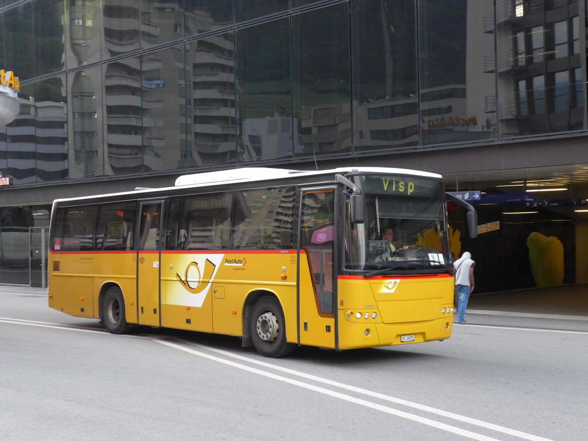 (150'938) - BUS-trans, Visp - Nr. 8/VS 16'291 - Volvo (ex Bumann, Ausserberg Nr. 8) am 26. Mai 2014 beim Bahnhof Visp