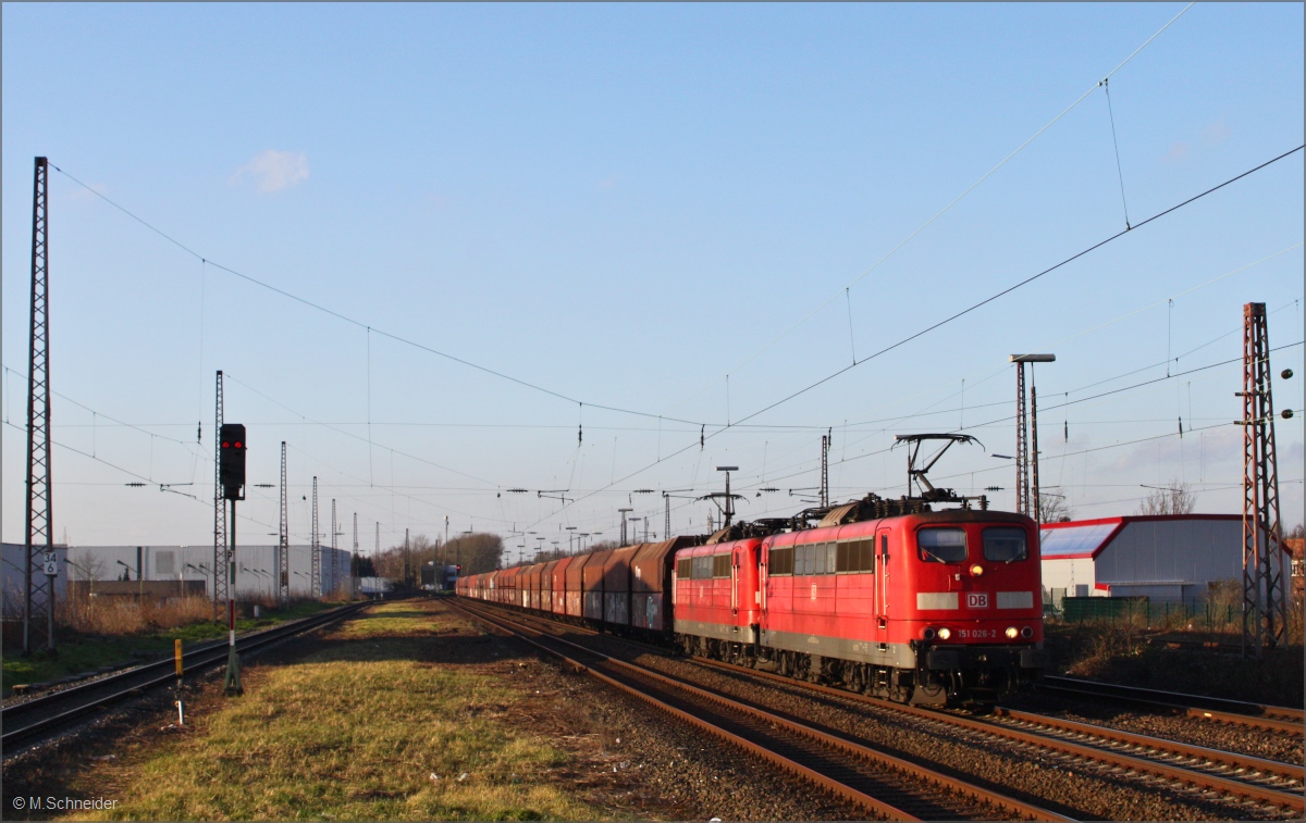 151 026 und 151 031 am 17.01.15 in Hilden